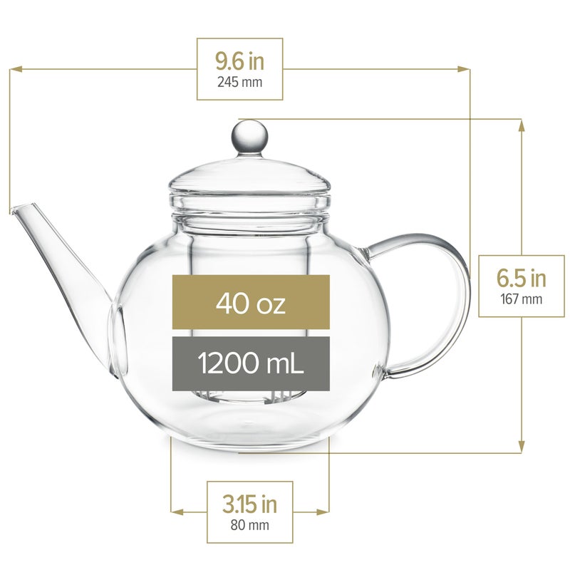 Teabloom Replacement Glass Lid for Teabloom Celebration Glass Teapot - Will Not Fit Other Teapots - Image 4